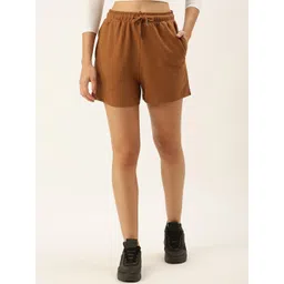 De Moza Women Mid-Rise Regular Fit Cotton Shorts-picture-24