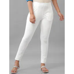 De Moza Women Mid-Rise Slim Fit Cotton Cigarette Trousers-picture-22