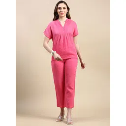 De Moza Women Mid-Rise Solid Wide Leg Trousers-picture-18