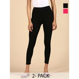 De Moza Women Pack Of 2 Ankle Length Leggings-picture-42