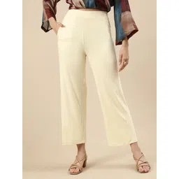 De Moza Women Regular Fit Mid Rise Trousers-picture-21