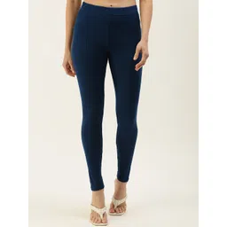 De Moza Women Ribbed Ankle-Length Acrylic Leggings-picture-21