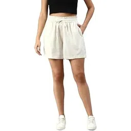 de moza Women Shorts Woven Bottom Solid Viscose-picture-10