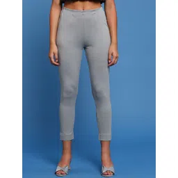 De Moza Women Slim Fit High-Rise Cotton Trousers-picture-31