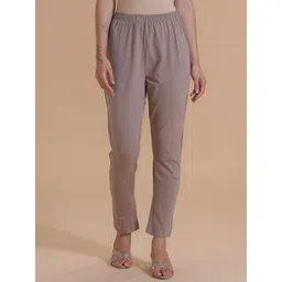 De Moza Women Slim Fit Mid-Rise Cigarette Trousers-picture-33