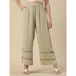 De Moza Women Solid Ethnic Palazzos-picture-33