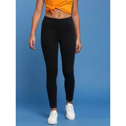 De Moza Women Washed Skinny Fit Cotton Jeggings-picture-27