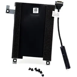 deal4go SSD SATA Hard Drive Cable 0XY5F7 XY5F7 w/ 2.5" HDD Caddy Bracket 0ND8N9 ND8N9 for Dell Latitude 5500 5501 5502 5505 Precision 3540 3541 3542(Black) image 1