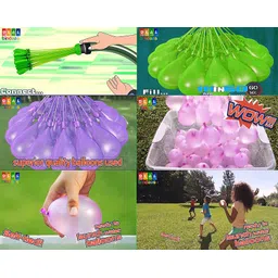 dealbindaas Ben 10 Holi Magic Balloon Bunch 111 Pc Auto fill (3 sets of 37 balloons) Water Gun-picture-13