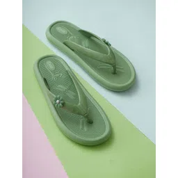 Deals4you Girls Embellished Rubber Thong Flip-Flops-image-23