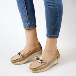 deals4you Women Soft Comfortable Slip-On Buckle Loafers for Casual Loafers For Women Loafers For Women-picture-12