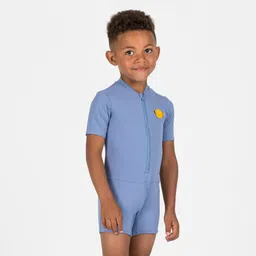 decathlon Baby swimming short sleeve and short leg suit - Blue-picture-28