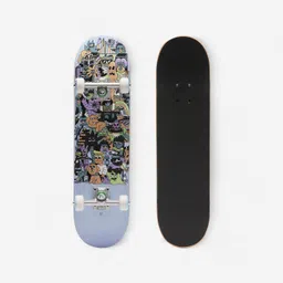 decathlon Kids' 7.25 in Age 3 to 7 Skateboard Deck CP100 Mini Skatopia - Grey-picture-28