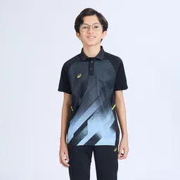 decathlon Kids' Cricket Polo CP 500 JR Black Short Sleeve-picture-10