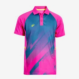 decathlon Kids' Cricket Polo CP 500 JR Magenta Short Sleeve-picture-11