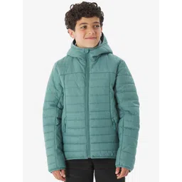 Decathlon Kids Green Solid Polyester Lightweight Padded Jacket-picture-33