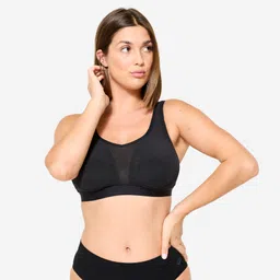 decathlon Women's High Support Convertible Strap Sports Bra - Smoked Black-picture-12