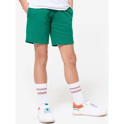 Domyos By Decathlon Kids' Unisex Multisport Cotton Shorts - Alpine Green-picture-10
