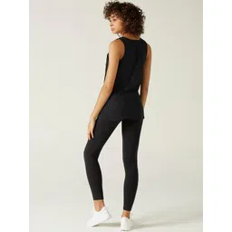 Domyos By Decathlon Women Black Solid Regular-Fit Tank Top image 3