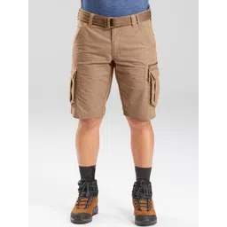 FORCLAZ By Decathlon Men Brown Solid Hiking and Trekking Cargo Shorts-image-21