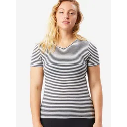 FORCLAZ By Decathlon Women Striped Regular Fit V-Neck T-Shirt-picture-15