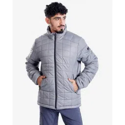 decathlon FORCLAZ - Men Solid Upto -5 Degrees Non-Hooded Synthetic Puffer Jacket image 3