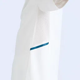 decathlon Kids' Cricket Polo CP 500 JR White Short Sleeve image 4