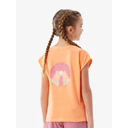 Quechua By Decathlon Kids hiking T-shirt, 7-15 years, NH100 - Orange-image-10