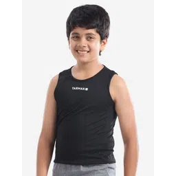 TARMAK By Decathlon Kids Black Solid Tank Top Basketball Jersey-picture-28