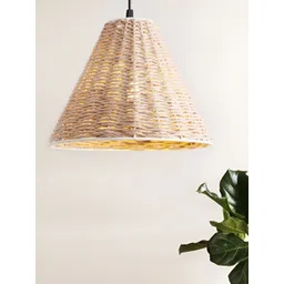 Decazone Beige Rattan Hanging Boho Ceiling Lamp-picture-42