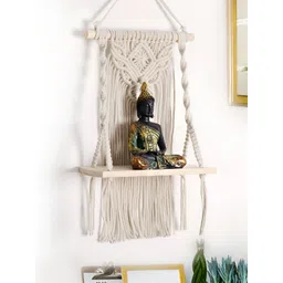 Decazone Beige Wooden & Cotton Macrame Wall Hanging-picture-29