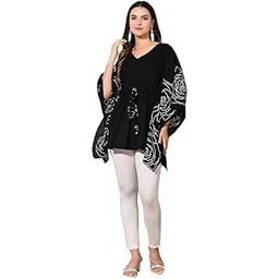 deckedup Black Tie-up Kaftan Top-picture-32