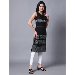 DECKEDUP Ethnic Motifs Printed Cotton Kurta-image-2