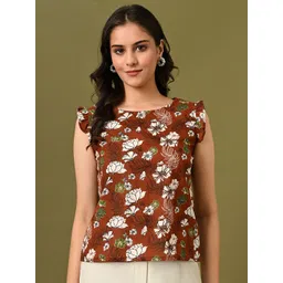 DECKEDUP Floral Print Cotton Top-picture-10