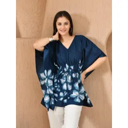 DECKEDUP Indigo Cotton Floral Top-picture-31