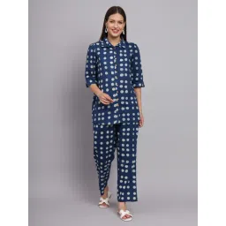 DECKEDUP Indigo Polka Dot Co-Ord Set-picture-26