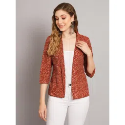 DECKEDUP Maroon Cotton Printed Shrug-picture-43
