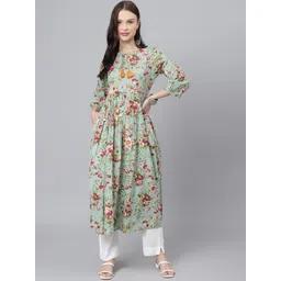DECKEDUP Women Floral Printed Cotton Kurta-picture-12