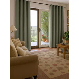 Deco Window Green Set of 2 Black Out Door Curtain-picture-21