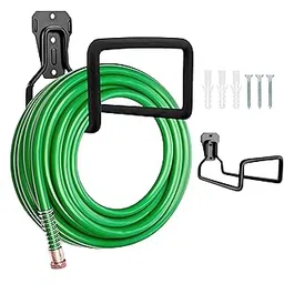decocloud DECOCLOUD® Heavy-Duty Garden Hose Holder | Wall-Mounted & Freestanding Metal Hose Hanger | Rust-Resistant, Weatherproof Storage with Reel, Basket & Cover (1, BLACK)-picture-13