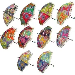 decofold Multicolor Handmade Embroidery Work Decorative Wedding Umbrella Sets 10-picture-54