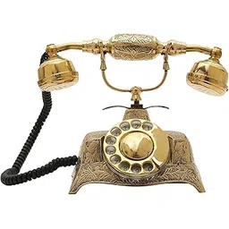 Decor Antique Collection Antique Brass Landline Telephone Working landline Telephone-picture-22