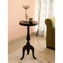 Decor de Maison Black Textured Metal Round Bedside Table-picture-30