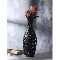 Decor de Maison Black Textured Ophia Floral Vase-picture-15