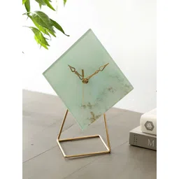 Decor de Maison Green & Gold Toned Contemporary Analogue Table Clock-picture-23