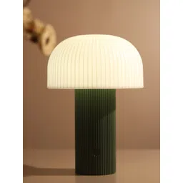 Decor de Maison Green Textured Wood Semi-Sphere Table Lamp-picture-19