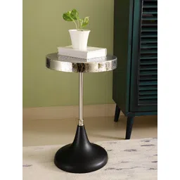 Decor de Maison Grey & Black Metal Round Bedside Table-picture-27