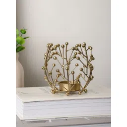 Decor de Maison Juanita Gold Toned Aluminium Candle Holder-picture-27