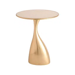 Decor de Maison Yellow & White Round Bedside Table image 3