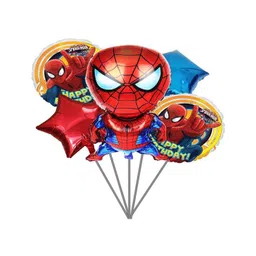 Decor Mantra spider man cartoon character foil balloon for birthday decoration - Red - Pack of 5-picture-17